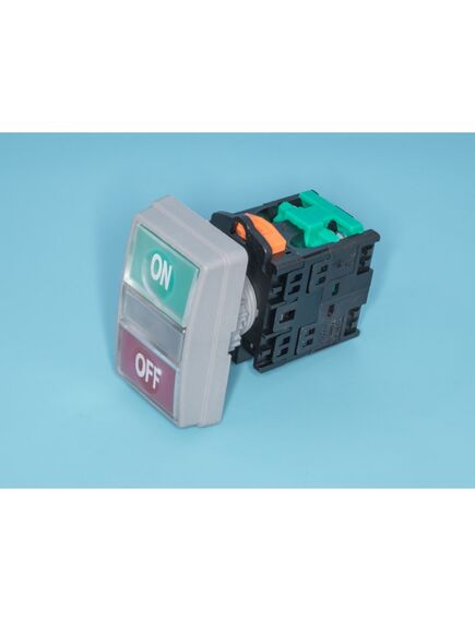 TN2IT2WN-1AB, кнопка управления двойная, с подсветкой,без фиксации, 58х36 мм, нз/нр, зеленая/красная