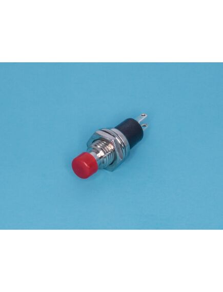 PSW-5-R, кнопка круглая 5мм 220в 0,3а, крепление гайка, нр, красная