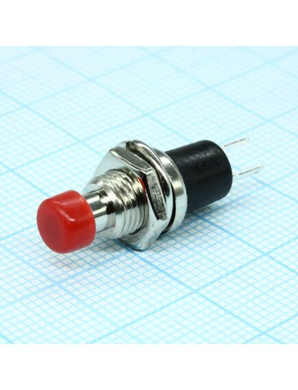 PB-05-7R1-G, кнопка без фиксации на замыкание 0.5а 250в круглая м7 -красный-