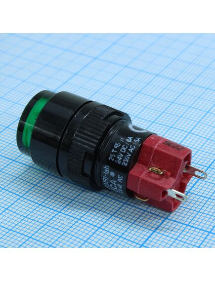 D16LMR1-1ABKG, d16lmr1-1abkg, переключатель кнопочный без фиксации 250в/5а led подсветка 24в