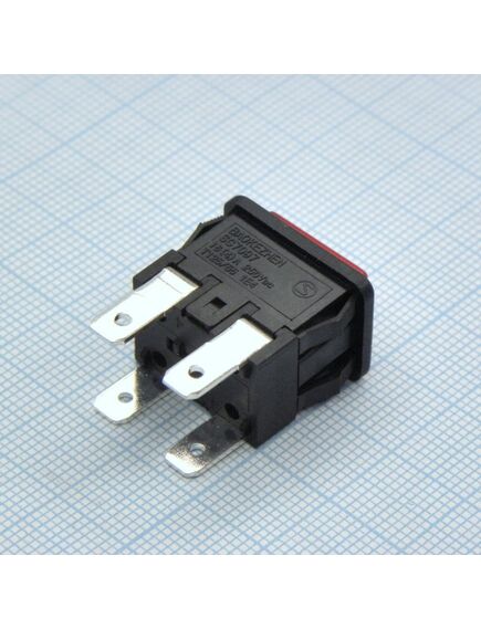 DS SC-7097A ФЧК 12V, выключатель кнопочный с фиксацией, 2группы на замыкание, подсветка 12v