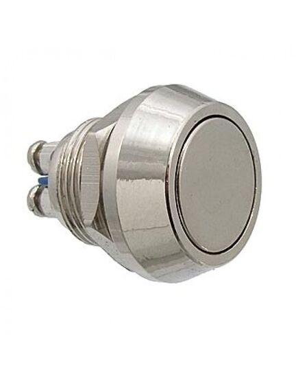 PBS-28B-2 D-12 MM STEEL, кнопка антивандальная металлическая, 2а 36в, без фиксации на замыкание, резьба м12