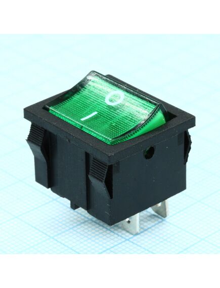MIRS-201A-4C3-G/B, переключатель с подсветкой on-off (10a 125vac, 6a 250vac, 15a 12vdc) dpst 4p