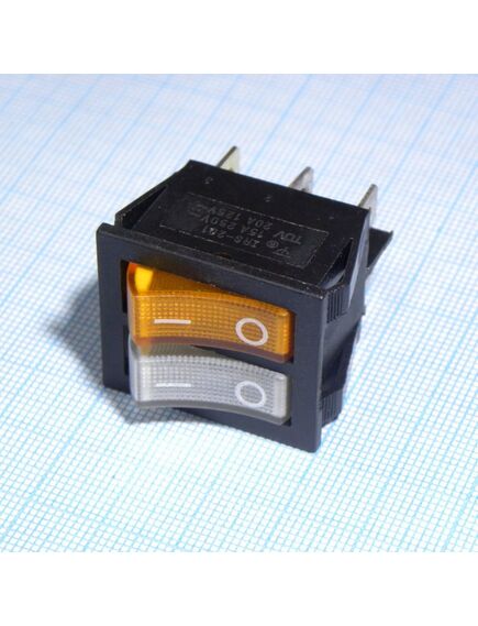 SWR 2101-1C3 W+Y/B IRS, переключатель клавишный с подсветкой