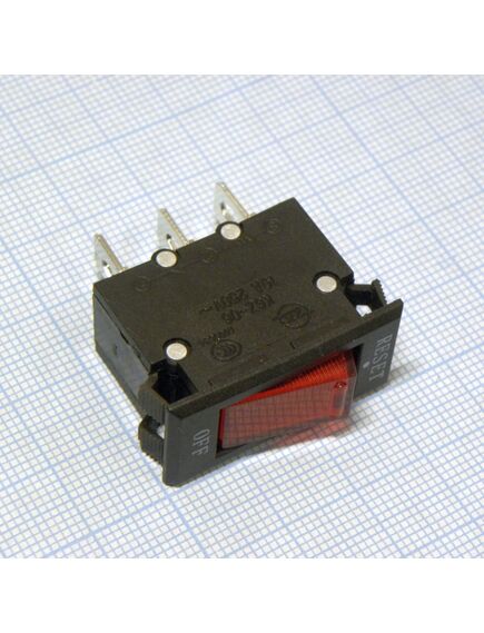 SWR-IRS-1-R10 С авт. откл. 10A (KB-001), переключатель клавишный с подсветкой, автомат