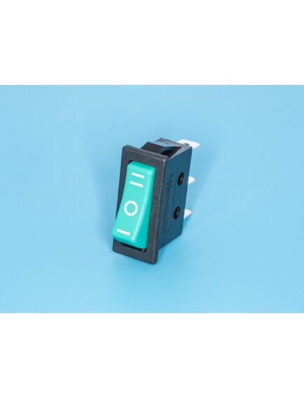 SWR-55G, выключатель 220в 3 контакта 28х12мм, зеленый, вкл-выкл-вкл