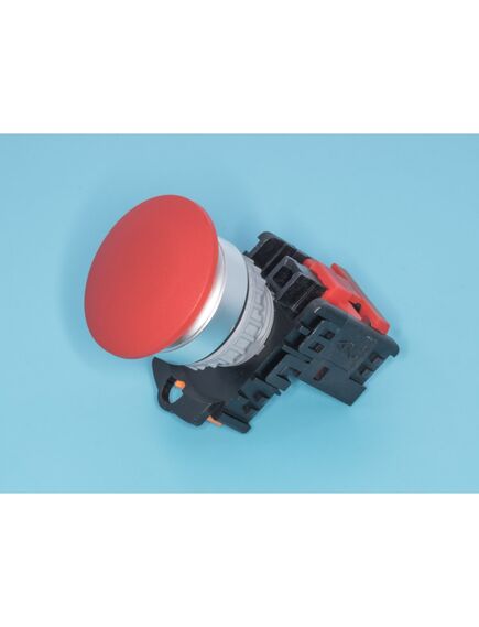 TN2BMR-1B, кнопка управления грибовидная, без фиксации, d 38 мм, нз, красная