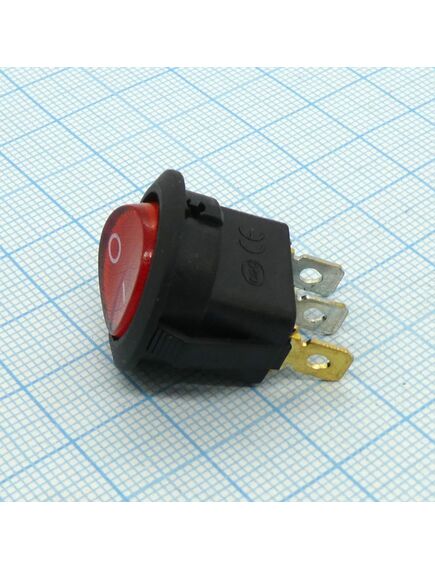 DS KCD18-101 Ч/К (SWR 3107), 2 полож. 2+1конт(4.8) 250v/6a ac