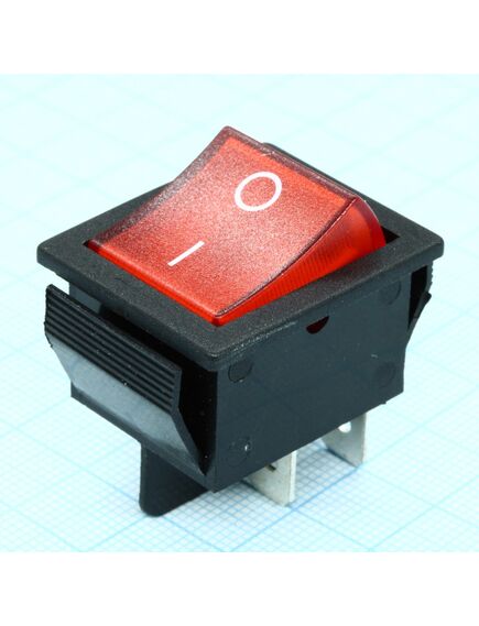 IRS-201-1C3-R/B, переключатель с подсветкой on-off (15a 250в) две группы на замыкание