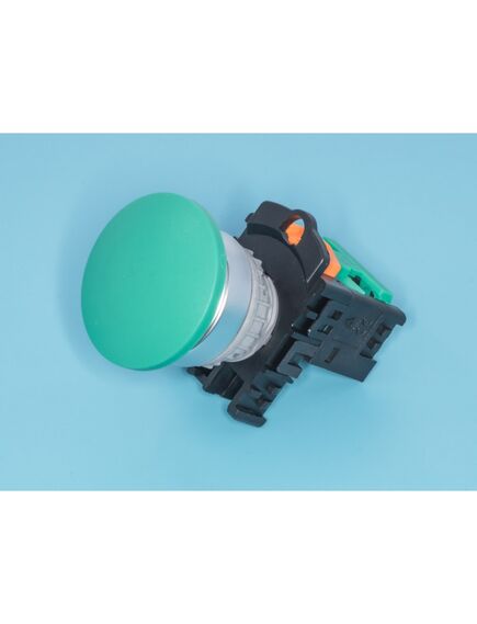 TN2BMG-1A, кнопка управления грибовидная, без фиксации, d 38 мм, нр, зеленая