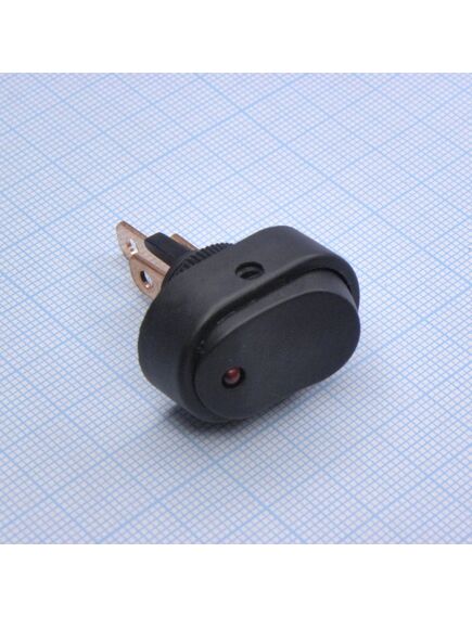DS ASW-20D красный ON-OFF, клавишный выключатель со светодиодной красной подсветкой 12v