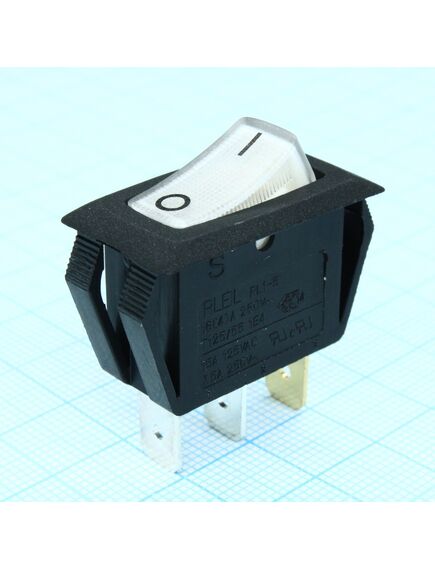 L-KLS7-005 -11/N-C-2 WT/BK-P1-S(2), тумблер on-off с красной подсветкой 250в