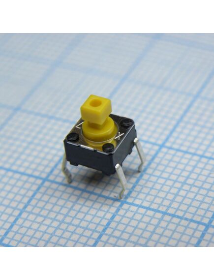 B3F1052, кнопка тактильная 6х6 h=7.3мм (3.4мм+толкатель 3.9мм) 1.47n 0,05a 24в