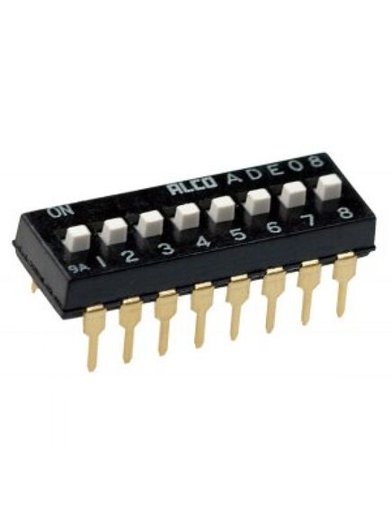 1825057-7, переключатель dip 8 групп 24в 0,1а, 2.54mm