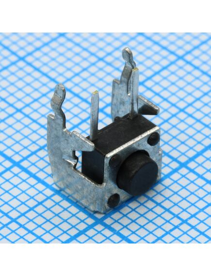 L-KLS7-TS6606-5.0-180, кнопка тактильная 6х6мм угловая h=1.7мм усилие нажатия 180гр 0.05a 12в монтаж в отверстие