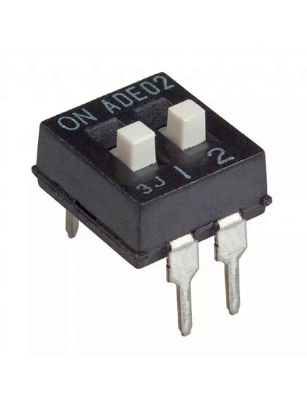1825057-1, переключатель dip 2 группы 0.1а 24в шаг 2.54mm