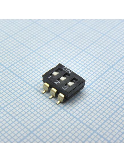 DMR-03-V, движковый переключатель 3 группы smd монтаж 2.54мм 25ма 24в