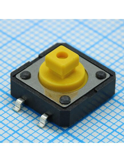 L-KLS7-TS1206-7.3-180-T, кнопка тактильная 12х12х7.3мм усилие нажатия 180гр 0.05а 12в 100000 циклов smd монтаж