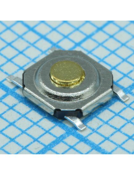 PTS525SM15SMTR2LFS, кнопка тактильная 5.1х5.1х1.5мм n.o. spst круглая 0.02а 15в 1000000 циклов 1.57н smd лента на катушке