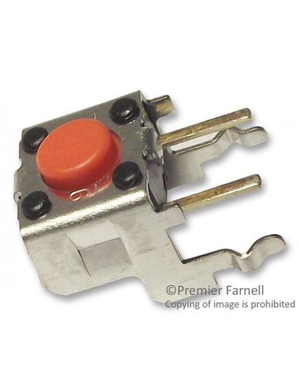 B3F3105, кнопка тактильная 6х6мм угловая h=0.9mm усилие нажатия 2.55n(260гр) 0.05а 24в монтаж в отверстие