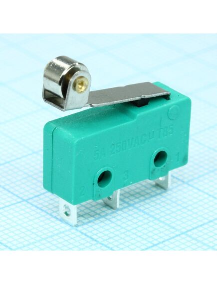 MSW-13-17, микропереключатель с роликом 17мм on-(on) (5a 125/250vac) spdt 3p
