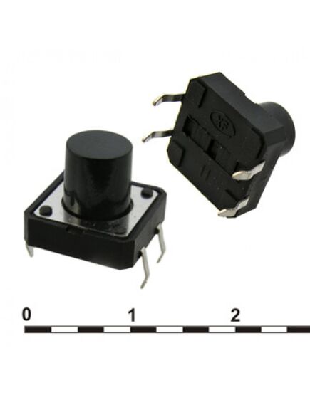KAN1211-1001B 12X12X10 MM, кнопка тактильная kan1211-1001b,12x12x10 мм