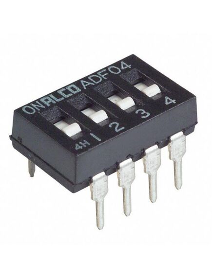 1825002-5, переключатель dip 4 позиции 24в 0,1а, 2.54mm