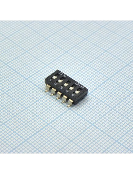 DMR-05-V, движковый переключатель 5 групп smd монтаж 2.54мм 25ма 24в