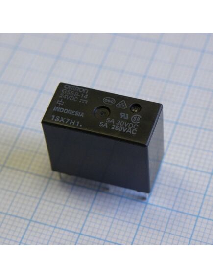 G5SB-14-24DC, реле, конфиг: 1c; uкатушки: 24 в; dc; мощность катушки (max): 400 мвт; контакты: 5 а; udc: 30 в