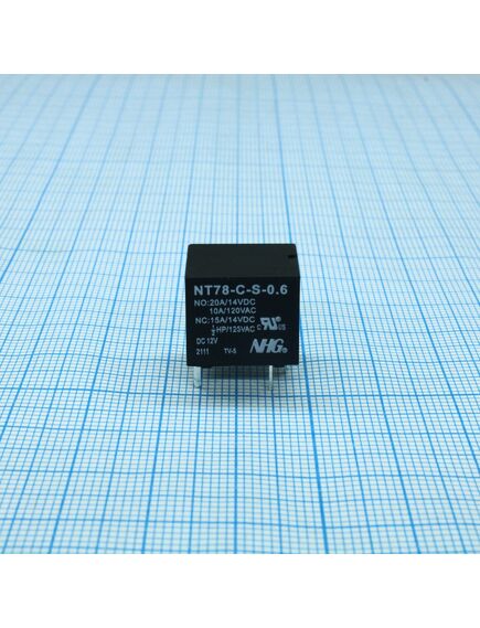 NT78-C-S-10-DC12V-0.6, реле силовое, 10а одна контактная группа-два направления катушка 12в 0.6вт