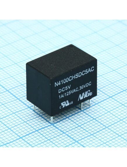 4100-C-H-S-DC5V-A-C (0.2W), миниатюрное реле одна контактная группа-два направления 1а катушка 5в 0.2вт