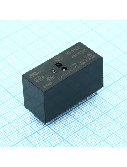 HF115F/005-1ZS3A, реле силовое 16а одна группа на переключение катушка 5в