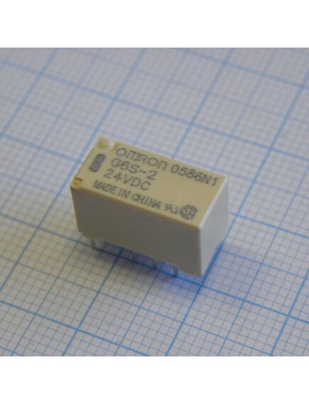 G6S-2-24DC, сигнальное реле 2а 2 группы на переключение (dpdt) катушка 24в (14.8х7.3х9.2мм) монтаж в отверстие