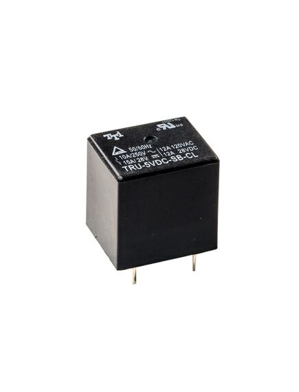 TRU-5VDC-SB-CL, катушка: 5 в 0,36 вт 70 ом контакты: 1 переключающий 10 а 250 в перем. материал: agcdo габариты 20,3х16,8х20,2 мм