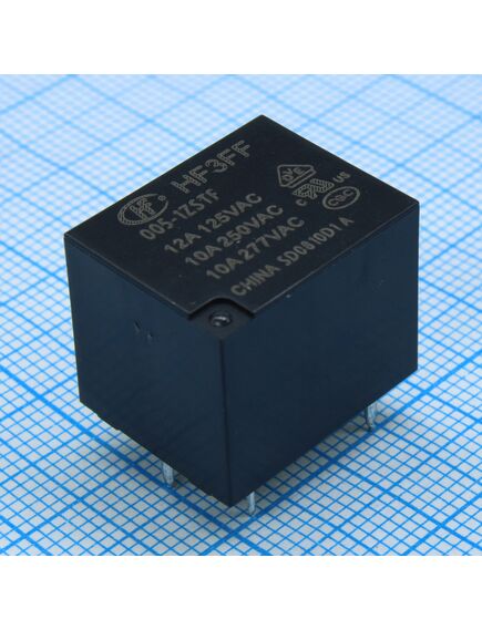 HF3FF/005-1ZSTF, миниатюрное 5vdc, 6a/250vac 12а/28vdc, 1переключение