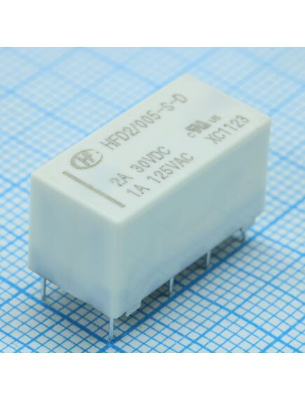 HFD2/005-S-D, сигнальное реле две контактных группы на переключение 1а/125vac agni+au катушка 5в монтаж в отверстие