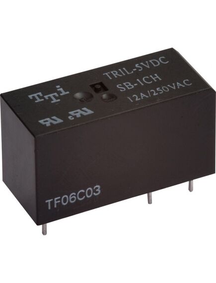 TRIL-5VDC-SD-1CH-R, миниатюрное 5vdc 12а 1зам