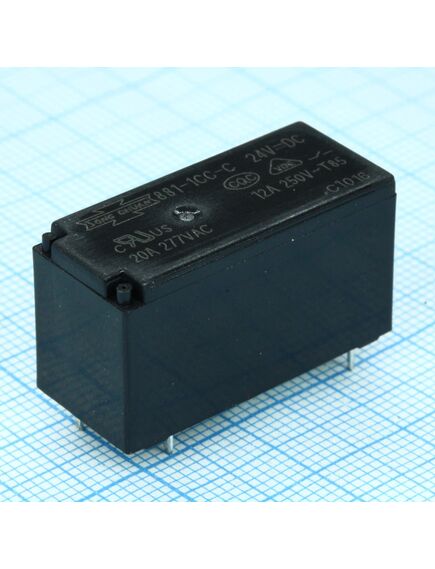 881-1CC-F-C 24VDC, реле промежуточное катушка 24в, 0.4вт контакты 12a 240в переменного тока, 1 перекидной, размер (lxwxh) мм: 29.0х12.7х15.7. мотнаж в отверстие
