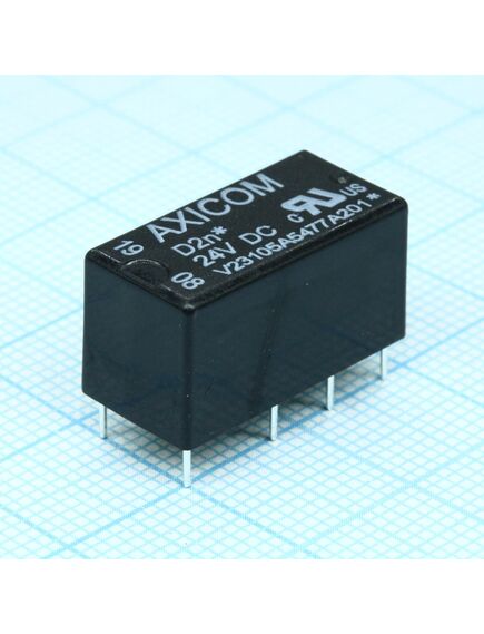 1-1393793-4, сигнальное реле, dpdt, 24 в dc, 3 а, серия d2n/v23105, сквозное отверстие, без защелки