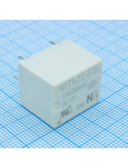 NT73-2CS10DC24V0.36 10A/250VAC, силовое реле; монтаж на печатную плату или в розетку; выводы с шагом 5мм; 1сo 10a; контакты agni; катушка 24в dc; влагозащита rtiii