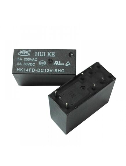 HK14F-DC12V-SHG, реле силовое, 10а одна контактная группы на переключение катушка 12в