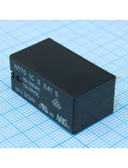 NT75-1-C-Z-16-DC12V-0.41-5.0, силовое реле 16а одна группа на переключение катушка 12в 0.41вт