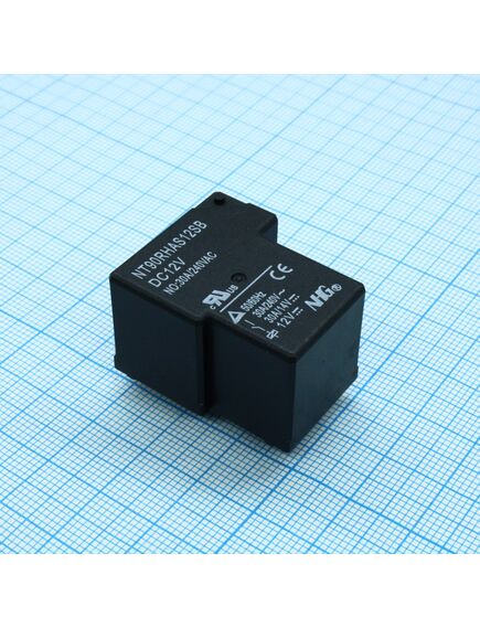 NT90-RHAS-DC12V-S-B-0.9, реле силовое, 30а одна контактная группа на замыкание катушка 12в 0.9вт