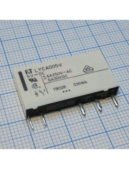 FTR-LYCA005V, power relay 5vdc 6a spdt(28x5x15)mm tht