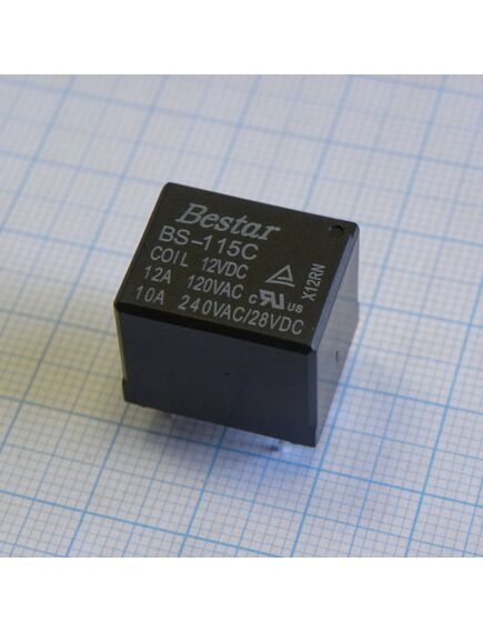 BS-115C-12A-12VDC, реле силовое +12в/10а