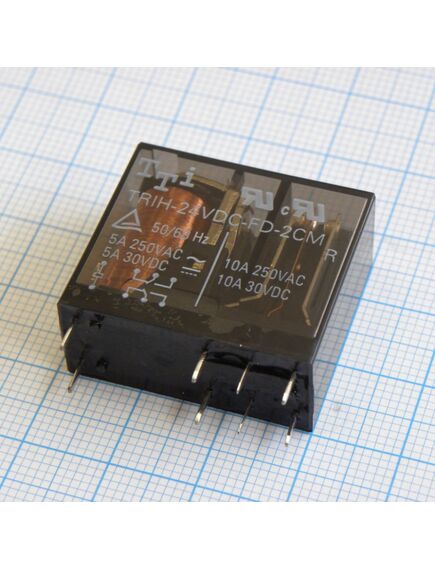 TRIH-24VDC-SD-2CM-R, миниатюрное 24vdc, 5а, 2переключения