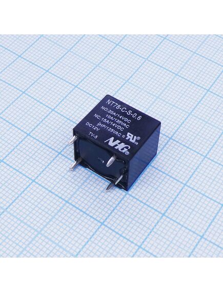 NT78-C-S-10-12VDC-0.6W, сигнальное реле одна контактная группа-два направления катушка 12в 0.6вт, изображение 2