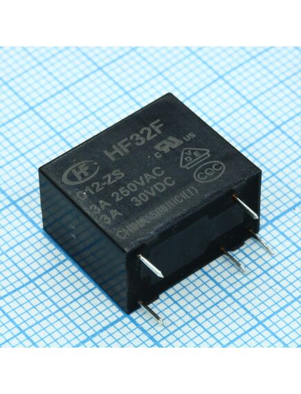 HF32F/012-ZS3, реле силовое 3а одна группа на переключение катушка 12в