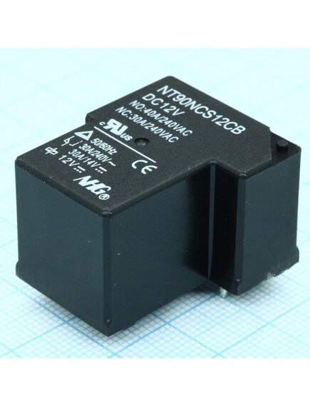 NT90-N-C-S-DC12V-C-B-0.6, сигнальное реле 40а одна контактная группа на переключение катушка 12в 0.6вт