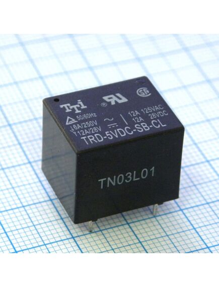 TRD-5VDC-SC-CL-R, миниатюрное 5vdc, 6a/250vac 12а/28vdc, 1переключение